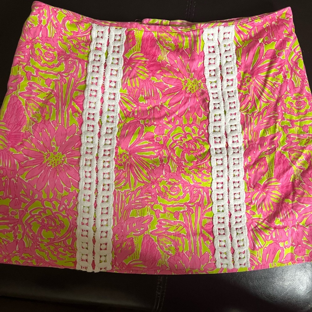 Lily Pulitzer Adelaide Skort Daiquiri Pin Secret Garden